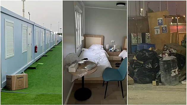 Takhle ijí fotbaloví fanouci v Kataru ve fanoukovské vesnici za 185 liber...