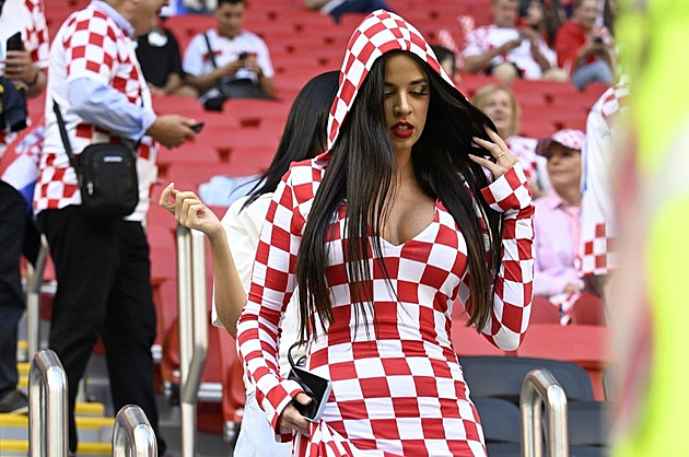 Takto přišla na zápas Chorvatů s Marokem.