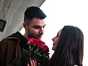 Natálie Grossová a Adam Kajumi v chystaném hudebním klipu.