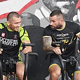 Makhmud Muradov a Karlos Vémola během tréninku v pražském Monster Gymu.