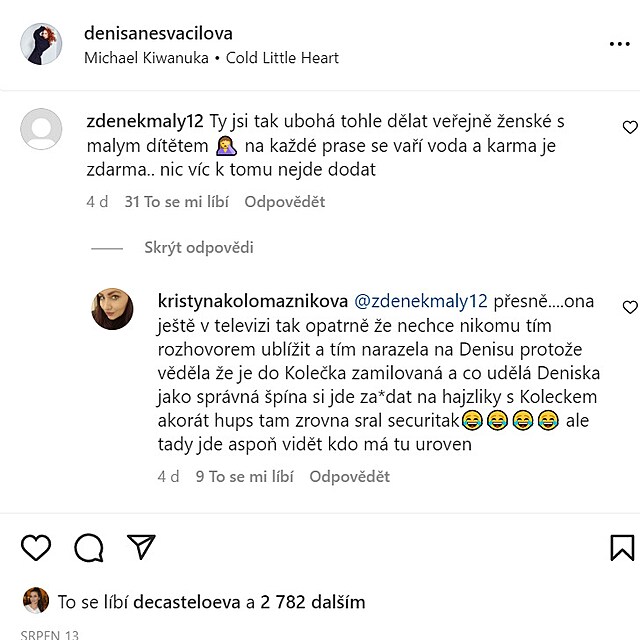 Denisa Nesvailov schytv na Instagramu obrovskou vlnu hejtu.