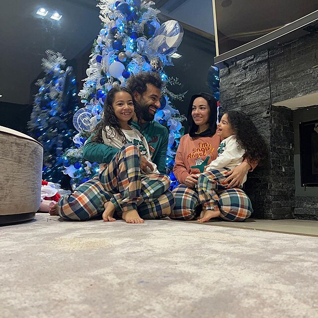 Mohamed Salah oslavil s rodinou Vnoce.