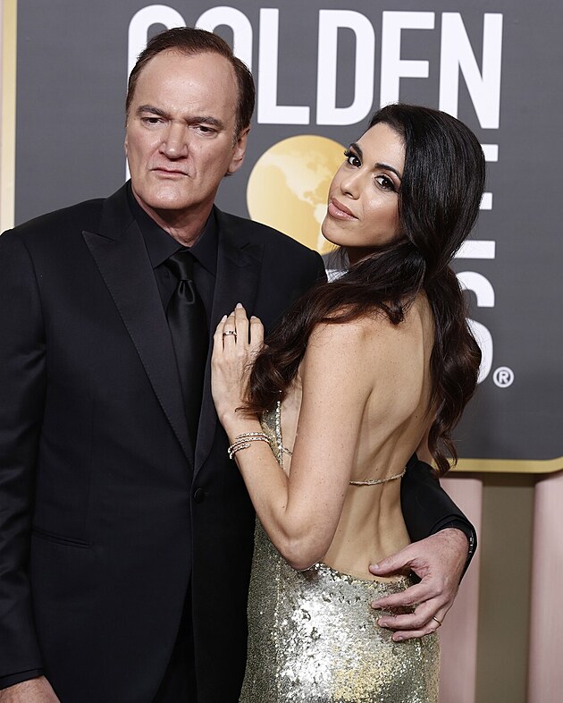 Quentin Tarantino se svou sexy manželkou.