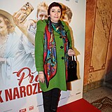 Simona Babčáková má svůj zelený kabát v oblibě.