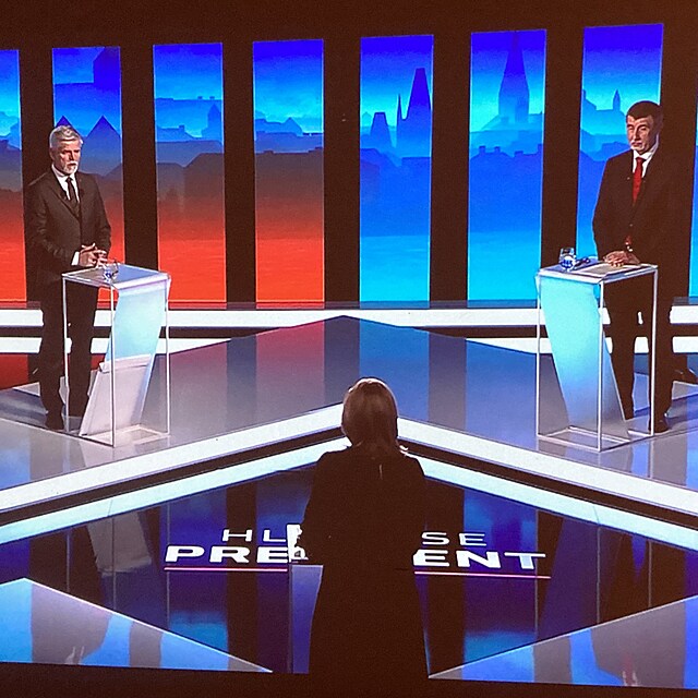 Prezidentsk debata CNN Prima News s Petrem Pavlem a Andrejem Babiem:...