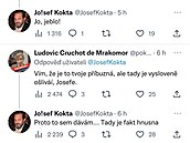 Josef Kokta spolu s ostatními diskutéry na Twitteru uráí Charlotte tikovou.