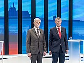 Prezidenttí kandidáti Petr Pavel a Andrej Babi