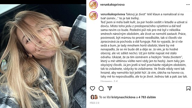 Veronika Kopivová okovala fanouky. Co se dje?