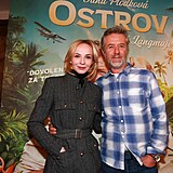 Ji Langmajer spolen s Janou Plodkovou na tiskov konferenci k premie jejich filmu Ostrov