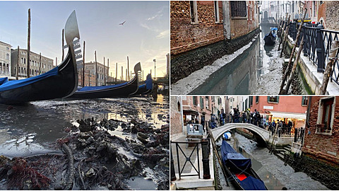 Vyschlé kanály si v Benátkách fotí místní i turisté. V tomto období totiž bývá...