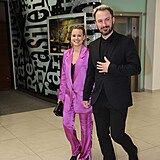 Patricie Pagáčová s manželem na premiéře filmu Děti Nagana.
