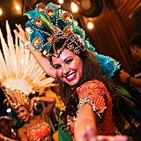 Veronika Llov v roli tanenice na karnevalu v Riu