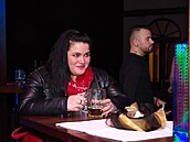Leona enková s pivem