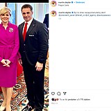 Martin Dejdar fotku s prezidentským párem vyšperkoval reklamními hashtagy.