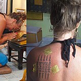 Sandra Pogodová popsala zážitek z tetování na Srí Lance, proces provázela...