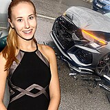 Denisa Grossová měla v neděli odpoledne dopravní nehodu ve Velké Chuchli.