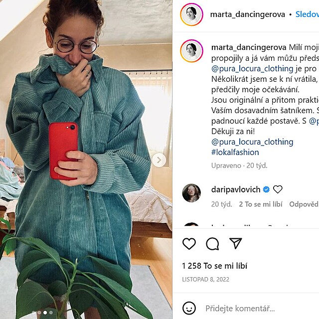 Marta Dancingerov byla na Instagramu velmi aktivn.