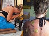 Sandra Pogodová popsala záitek z tetování na Srí Lance, proces provázela...