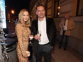 árka Vaková a Petr Vondráek na premiée muzikálu Bodyguard