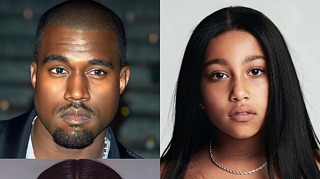 Kanye West, Kim Kardashian a North West