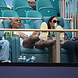 Mike Tyson sledoval vhru esk tenistky Petry Kvitov.