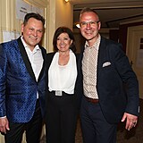 Pavel Vtek, Marie Rottrov a Janis Sidovsk na narozeninovm koncert Felixe...