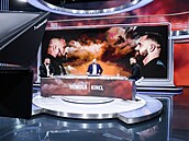 Karlos Vémola a Patrik Kincl v televizní debat.