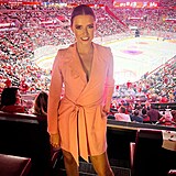 Dominika Branišová na zápase Floridy Panthers