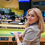 Taťána Kuchařová na zasedání Komise OSN pro postavení žen.