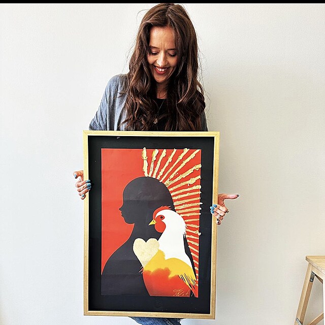 Tamara Klusov s obrazem Gold Hearth