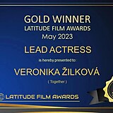 Veronika Žilková získala na filmovém festivalu v Londýně zlatou cenu.
