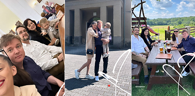Aneta Vignerová a Petr Kolečko slavili Den otců. Sešla se celá rodina.