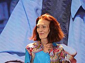 Monika Kvasniková na oslav 85. narozenin Jiího Krampola