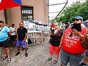 Romové v Krupce protestovali proti vlád.