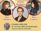 Ilona Csáková bude jednou z hvzd akce Kleopatry na zámku, kde vystoupí i Bára...