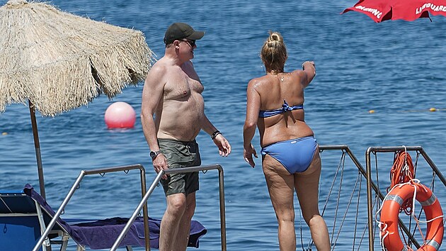 Brendan Fraser s partnerkou Jeanne na dovolen v Itlii