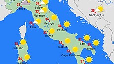 Jih Itálie se aktuáln� teplotn� vyrovná Egyptu.