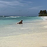 Michaela Kuklov na Maledivch.