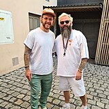 David Pastrňák s kamarádem Tomášem.