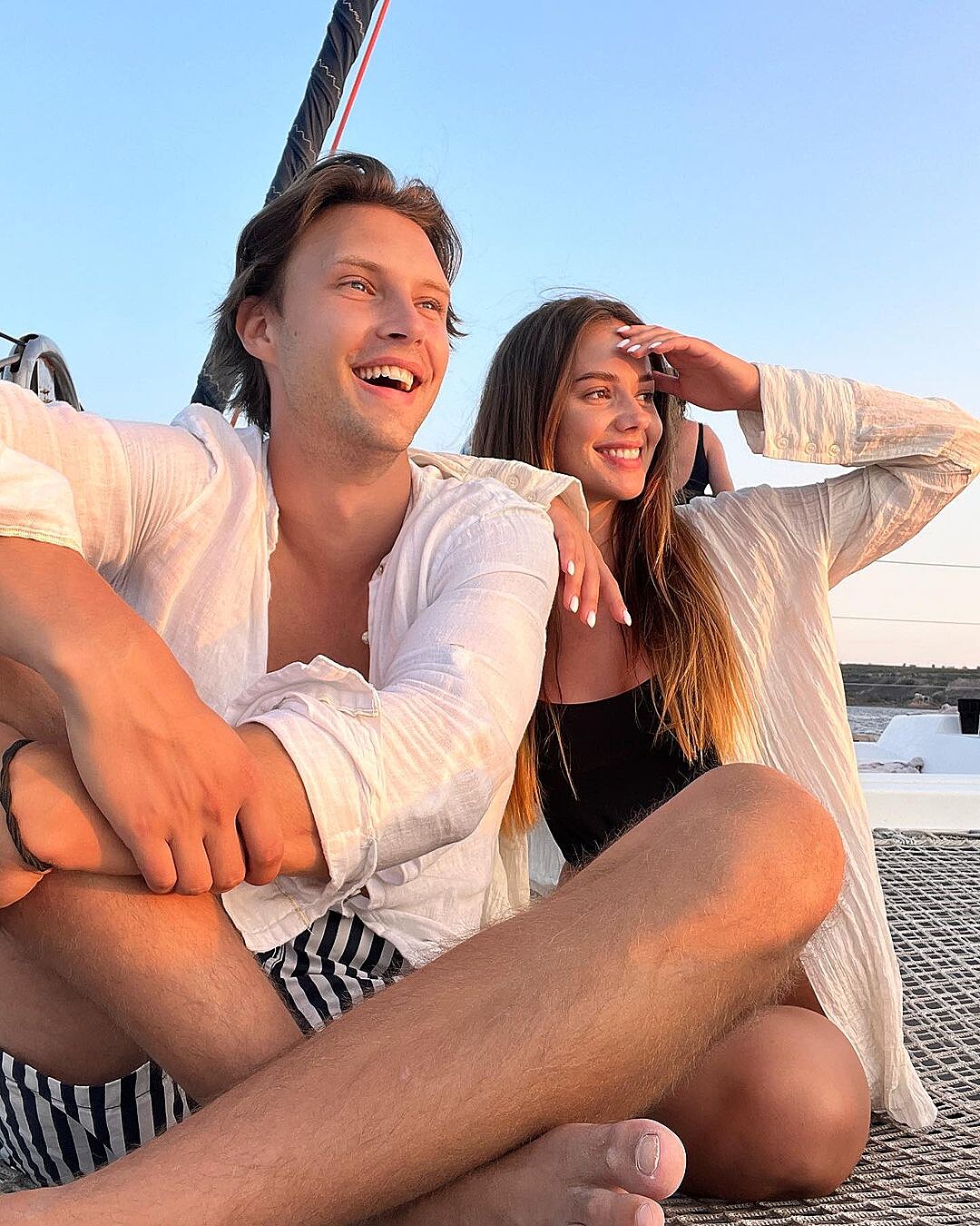 Petr Havránek s Gabčou na dovolené