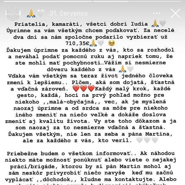 Dajana pomohla Martinovi prostednictvm socilnch st.