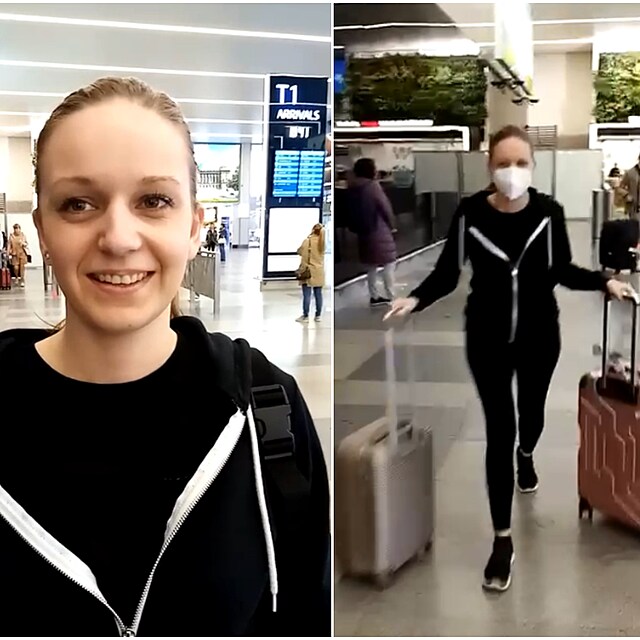 Tereza Hlkov Expresu ukzala video, jak ji na letiti vt jej tatnek.