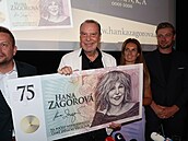 tefan Margita a pamtní bankovka s Hanou Zagorovou