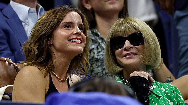 Emma Watson a Anna Wintour spolen sledovaly US Open