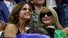 Emma Watson a Anna Wintour spolen sledovaly US Open