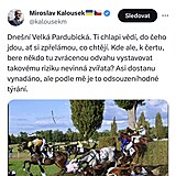 Tweet Miroslava Kalouska