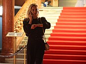 Hana Vagnerová dorazila do Lucerny sice pozdji, ale po projekci se zdrela...