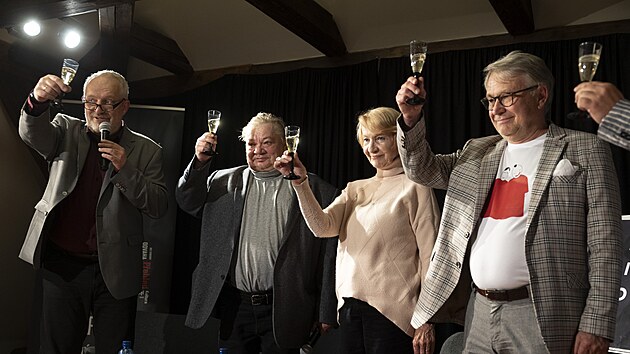 Norbert Lichý, Daniela Koláová a Antonín Procházka na ktu audioknihy o...