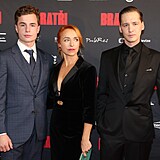 Oskar Hes, Tatiana Dykov a Jan Nedbal na premie filmu Brati