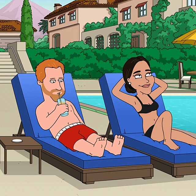 Princ Harry a Meghan Markle jako animovan� postavy v americk�m seri�lu...